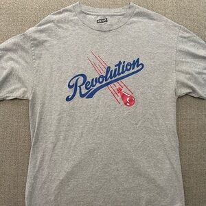 Revo Gray and Blue Short Sleeve Tee